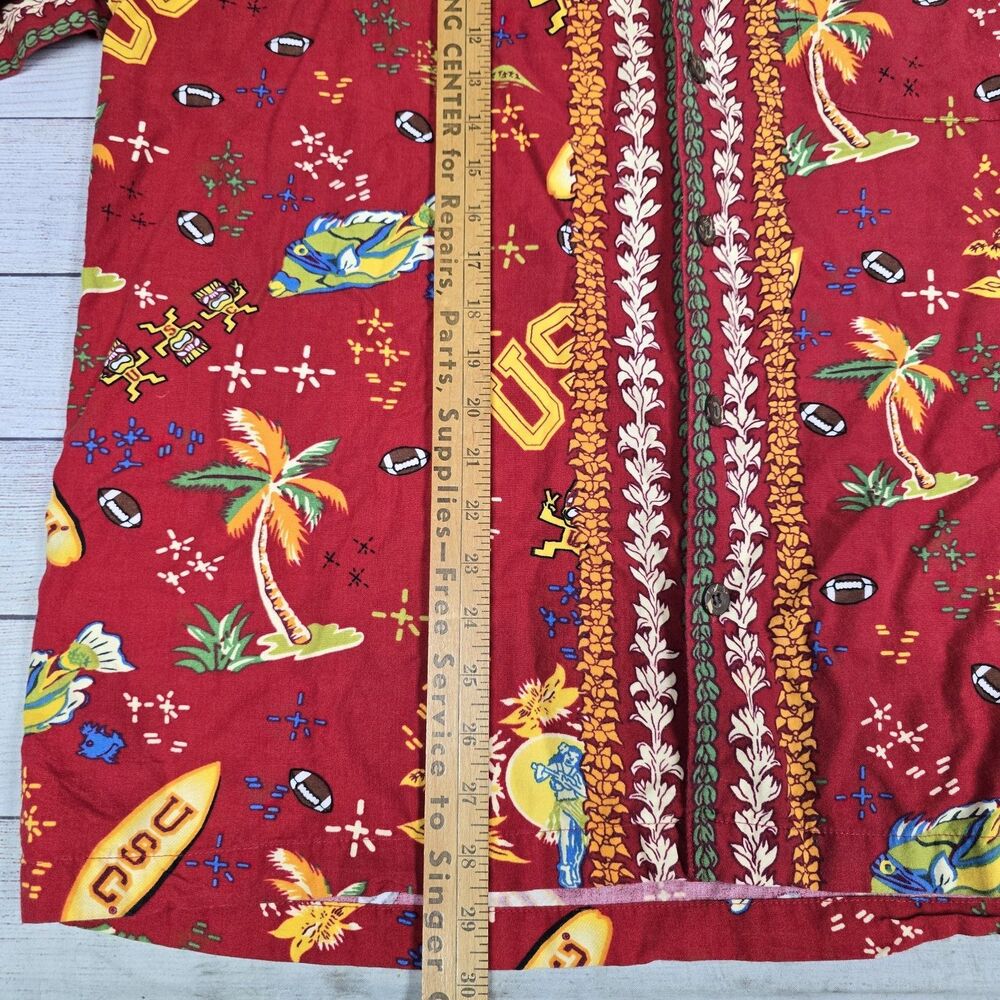Beach Dude Inc USC Trojans Hawaiian Shirt Mens XL All Over Print Red/Cardinal - Picture 8 of 8